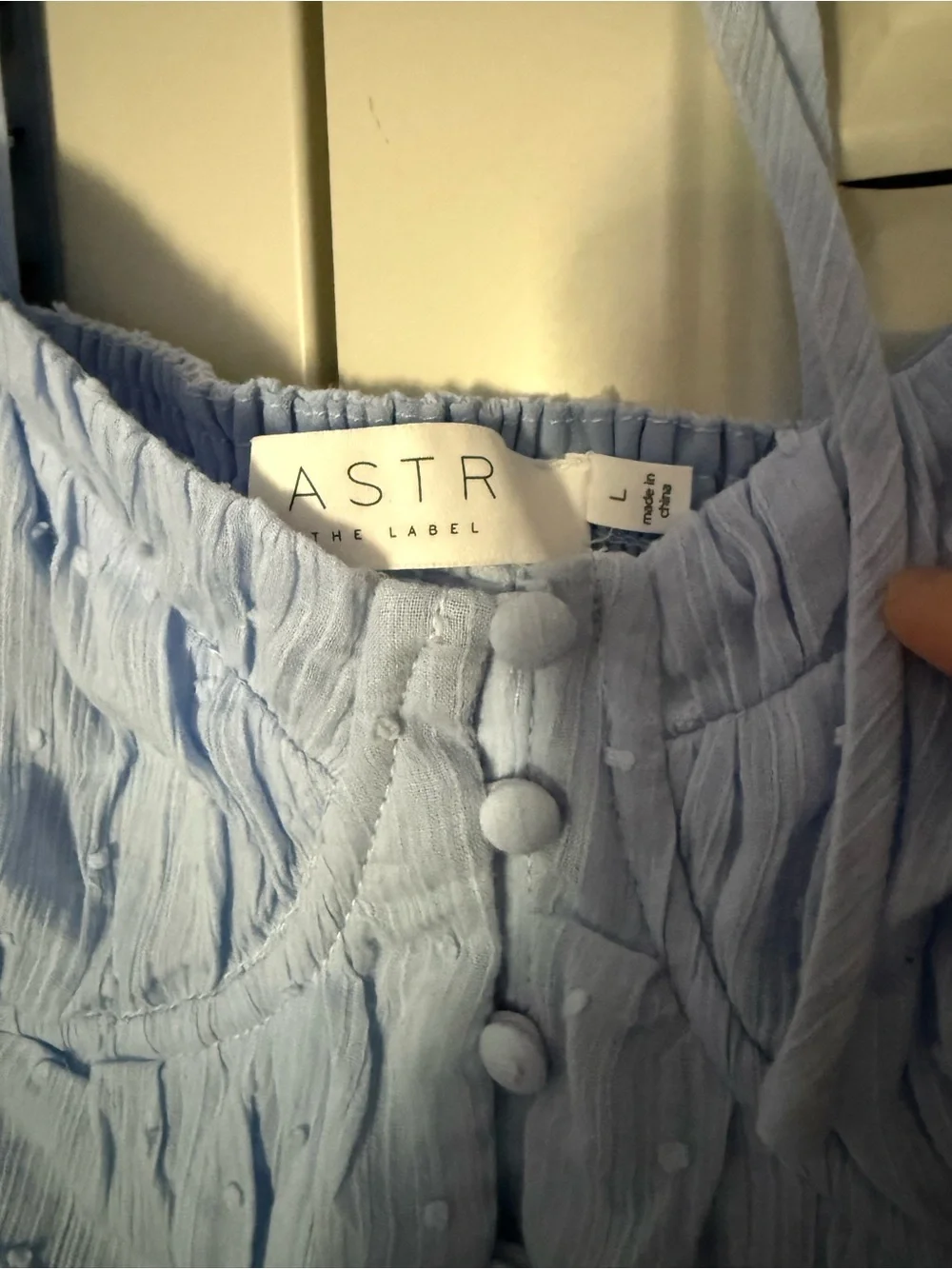 ASTR Puff Sleeve Peplum Top